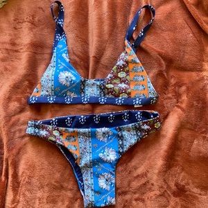 Zaful multicolored reversible bikini